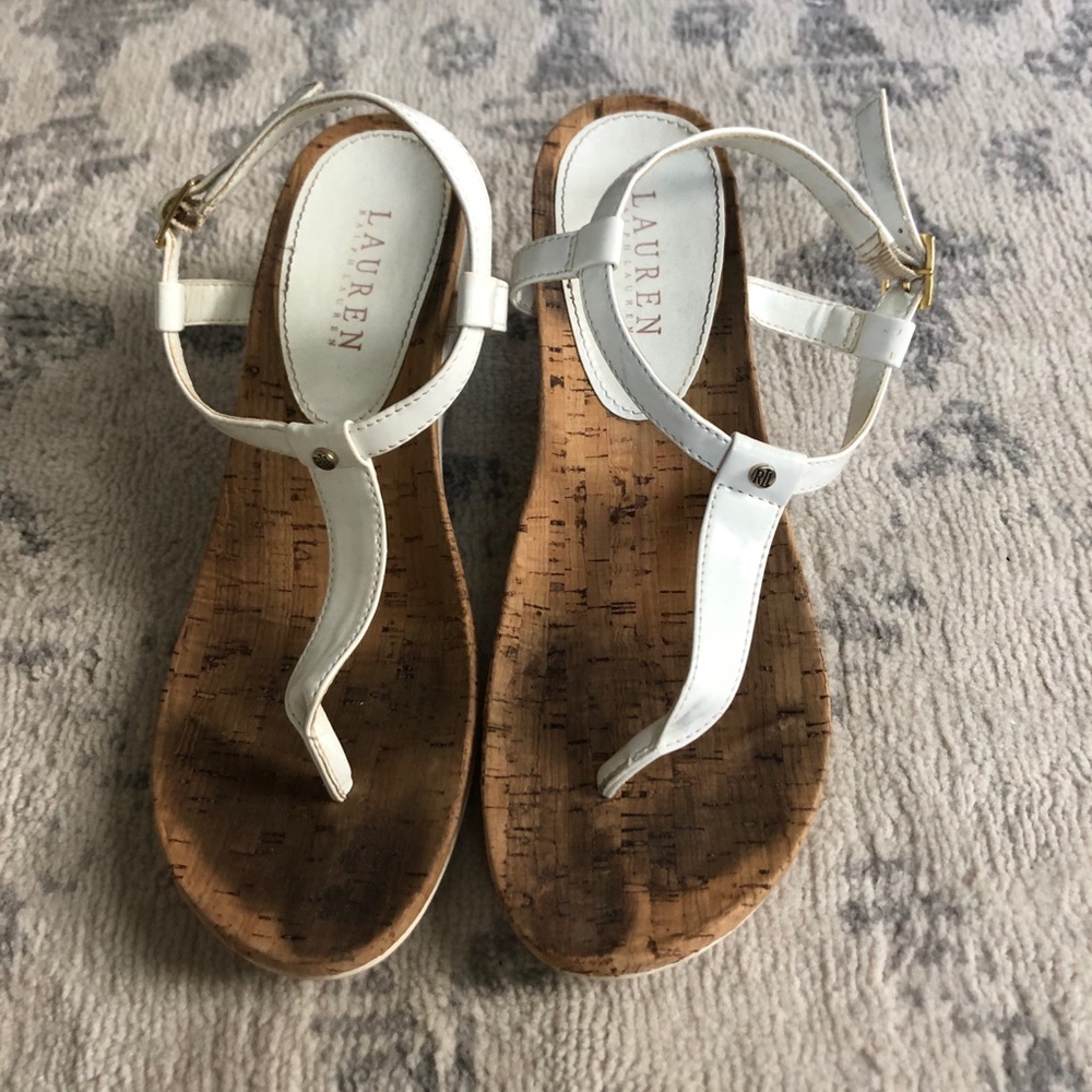 White Wedges. Size 9